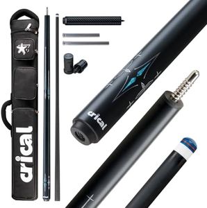 CRICAL Carbon Fiber Pool Cue 58" Billiard Cue Sticks Professional Low Deflection Pool Sticks 12.5mm Tip
