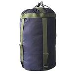 10L Nylon Compression Stuff Sack for Sleeping Bag, Clothing, Duvets, Bedding, Pillows, Curtains, Lightweight Compact Compression Bag for Camping Outdoor Hiking Backpacking Travelling (Dark Blue)