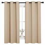 NICETOWN Blackout Curtains 2 Panels for Bedroom- Thermal Insulated Grommet Blackout Curtains 63 Inches Long for Living Room/Kitchen Rideaux occultants (2 Panels, W42 x L63 -Inch,Biscotti Beige)