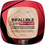 L’Oréal Paris Infallible 24H Fresh Wear In A Powder Foundation, Waterproof Matte Finish, Ivory 20, 9g