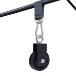 Taeku Cable Pulley, Silence Smooth Detachable Rotation Traction Wheel LAT Pulley System Attachment DIY Lifting Blocks Hoists for Home Projects Clothesline Shop Lifts (3.54in)