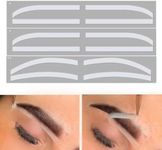 PMU DREAM 12 Pairs Airbrush Eyebrow Stickers Eyebrow Auxiliary Sticker Shape Tape Tattoo Brow Border Shaping Guide Stencils For Brow Tinting (2 Bags Silicone Type), clear