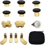 13 in 1 Thumbsticks D-Pads Kits Paddles Hair Trigger Buttons (Mini & Medium) Replacement for Xbox Elite Series 2 Controller (Model 1797) & Elite Series 2 Core (Plating Gold)