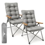 Voyager Luxury Camping Chair 2 Pack, 150kg Load Capacity, Portable &Comfortable –Stable Folding Chair with Innovative Design, Easy Setup & Storage –Durable, for Outdoor & Travel