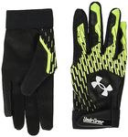 Under Armour Boys Youth Clean Up Baseball Gloves, (005) Black/High-vis Yellow/White, Youth Large