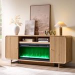 IFGET 70" Fluted Fireplace TV Stand
