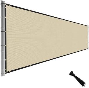 TANG Sunshades Depot 6' x 12' FT Beige Tan Privacy Fence Screen Temporary Fence Screen 150 GSM Heavy Duty Windscreen Fence Netting Fence Cover 88% Privacy Blockage Excellent Airflow 3 Years Warranty