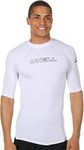 O'Neill Wetsuits Wetsuits UV Sun Protection Mens Basic Skins Short Sleeve Crew Sun Shirt Rash Guard, White, Medium - M