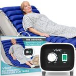 Vive Alternating Pressure Mattress 5" - Air Topper Pad for Bed Sore, Ulcer Prevention, Bedridden Treatment - Inflatable, Quiet Alternative Cover - Fits Hospital Bed - Includes Electric Pump System