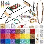 PP OPOUNT Value Bead Loom Kit, 11343 PCS Loom Beading Supplies with Lots of Seed Beads, Complete Jewelry Making Tools and Accessories, Beading Loom Kits for Adults Jewelry Making Bracelets Belts