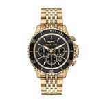 Michael Kors Bayville Chronograph Stainless Steel Watch, Gold, 44 mm, Chronograph