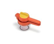 Joseph Joseph JuiceMax Plus Manual Citrus Juicer & Press, Dual-Action, Measuring Cup, Lemon, Lime, Orange