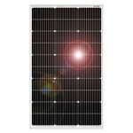 DOKIO 100W 18V Monocrystalline Solar Panel to Charge 12V Battery for Caravan Van RV Boat Off-Grid Home