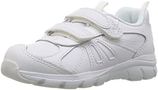 Stride Rite Baby-Boys Cooper 2.0 Hook & Loop Sneaker, White, 8 X-Wide Toddler, White, 8 X-Wide Toddler