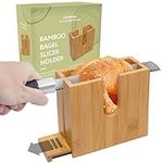 Bamboo Bagel Slicer Holder for Safe