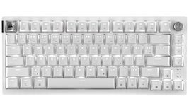 Corsair K65 Plus Wireless 75% RGB Hot-Swappable Mechanical Gaming Keyboard for Mac and iPad – Pre-Lubricated MLX Red v2 Linear Switches, Sound Dampening – QWERTY NA Layout – Frost White