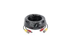 Zypola® 1 Pack 20m/65ft All-in-One CCTV Camera Video Power Extension Cables with BNC Connectors, BNC Cable for Security DVR System