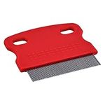 1 Pcs Cat Combs, Flea Comb for Cats, Dogs,Lice Tear Stain Remover Combs Fine Tooth Grooming Removal Tool (Red)