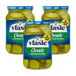 Vlasic Fresh Packed OVALS Hamburger Dill Chips Pickles 473ml (Pack of 3)