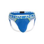 Andrew Christian Mens Underwear Almost Naked® Retro Gym Jock Elect Blue - Blue - 1 x Size M