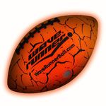 Wave Runner LED Light-Up Football - Glow in The Dark Football Games- Size 10.35 in. with Pump and Batteries Included | Great for Adults, Teens, Football Fans & Players (Orange W/Cracks)