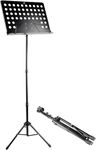 kh Sheet Music Stand-Metal Professional Super notation stand Sturdy suitable for Instrumental Performance & Band & Travel Height Adjustable from 30-50 in