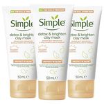 Simple Detox & Brightening Clay Mask 50 ml, Pack of 3