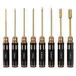 INJORA Screwdriver Set 8pcs RC Screw Driver RC Tool KIT Set for RC Model Crawler Helicopter Airplane