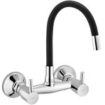 ALTON GRC3840 Brass Sink Mixer with Flexible Swivel Spout, Chrome Finish