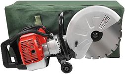 JKCHEN PRO 1900W 2-Stroke Concrete Saw, 14 in Gas Powered Cut Off Saw, Gasoline Circular Saw with carry bag