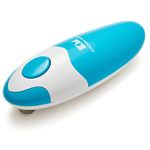 Kitchen Mama Auto Electric Can Opener : Open Your Cans with A Simple Press of Button - Automatic, Hands Free, Smooth Edge, Food-Safe, Battery Operated, YES You CAN (Sky Blue)
