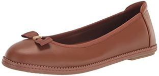 Anne Klein Women's Ember Ballet Flat, Cognac, 8