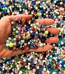 Cat's Eye Beads, Pearl, Crystal, Glass, Acrylic, 3/4 Pounds Loose Assorted Mixed DIY Jewelry Kit, Crafting Projects (3/4 Pounds of Beads)