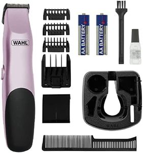 WAHL Trimmer for Women, Ladies Shavers, Female Hair Removal Methods, Bikini Trimming and Styling, Battery Operated, Personal Trimming Kit, Pink