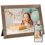 AHOWAI 32GB Digital Photo Frame WiFi 10.1 Inch with 1280x800 IPS LCD Touchscreen, Auto-Rotate and Audio, Quick and Easy Share Photos or Videos via the FREE Frameo App, Best Gift for Favorite