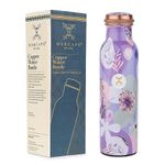 MERCAPE® - 100% Pure Copper Bottle Copper Bottles with Leak Proof Lid for Home, Kitchen | BPA Free & Non Toxic Travel Treking Bottle Meena Work Printed Ayurvedic Bottle for Health Benefits- 950 ml