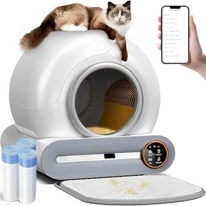 Litière auto-nettoyante pour chat - Taille XXL - 65 l - Avec contrôle par application - Litière automatique pour 2 chats (type 1)