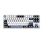 EPOMAKER x Aula F87 Pro Wireless Gasket Mechanical Keyboard, 87 Keys Compact TKL 3 Modes(Bluetooth/2.4ghz Wireless/Type-C) Gaming Keyboard, Hot Swappable, Full RGB (Smoke Blue, Graywood V3 Switch)