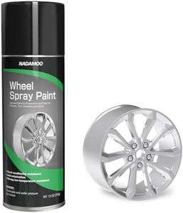 NADAMOO Aluminum Wheel Spray Paint, Semi-gloss Aerosol Car Rim Paint for Recolor and Protection of Metal Surface, Silver, 1 Can, 13 Oz