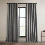 HPD Half Price Drapes Faux Linen Textured Room Darkening Curtains for Bedroom 108 Inches Long (1 Panel), 50W X 108L Curtains for Living Room Home Decor, Blazer Grey