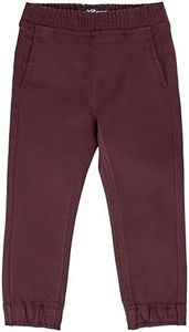X RAY Jogger-Style Toddlers (2T-4T) Stretchy Colored Denim Jeans, Casual Pants for Boys with Tapered Leg and Elastic Waistband, Boy Clothes,Burgundy, 2T