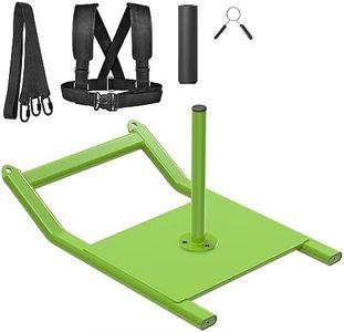 Kipika Weight Sled, Workout Sled, Fitness Strength Training Sled, Speed Training Sled for Athletic Exercise, Speed Improvement, Easily Through Obstacles, Suitable for 1"&2" Weight Plate, Green