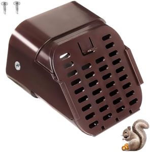 Kisotay 3"x4" Type-A Gutter Downspout Extensions, Removable Downspout Diverter, Gutter Splash Guard, Outlet Filter & Leaf Guard for Bottom of Downspouts(Brown)