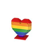 FOCO Official BRXLZ Bricks Rainbow Heart Toy Model