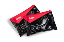 Kaps 2Pack of 15 Clean and Polish Disposable Wet Wipes; Nubuck and Suede Leather Cleaning Wipes for Shoes, Handbags, Gloves, Satchels, Car Seat, Furniture and More; White Trainer Cleaner Shoe Wipes