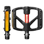 GORIX Bike Flat Pedals Wide Lightweight with Reflector Road Mountain MTB Bicycle(GX-FY610)