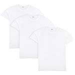 A2Z 4 Kids Boys Girls T Shirts Plain Summer Tank Top & Tees - T Shirt PL White 3 Pack 5-6