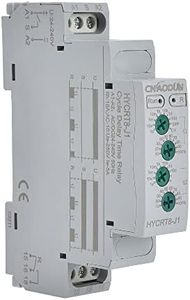 CNAODUN Asymmetric Cycle Time Relay HYCRT8-J1 0.1s-10days AC/DC 24-240V Cycle Time Delay Relay DIN Rail Mount Type