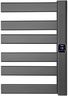 HSTRUKT Towel Warmer, Heated Towel Rack with Built-in Timer and Temperature Control,Hard-Wired(Right-Wiring)/Plug-in Wall-Mounted Towel Rail, Aluminum，18.8" W X 25.6" H, Black