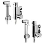 Xcel Home™ Quality Thermostatic Chrome Brass Bidet Douche All in One Set | Muslim Shattaf Shower Head | Hygiene Toilet Spray Cleaner | 1 Set (2 Sets)